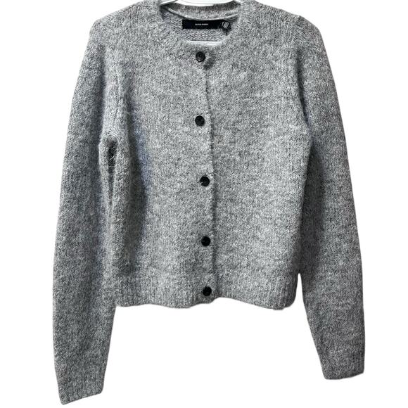 Vero Moda NWT Novah Cardigan Sweater Round Neck Gray Sz Small - Picture 3 of 9